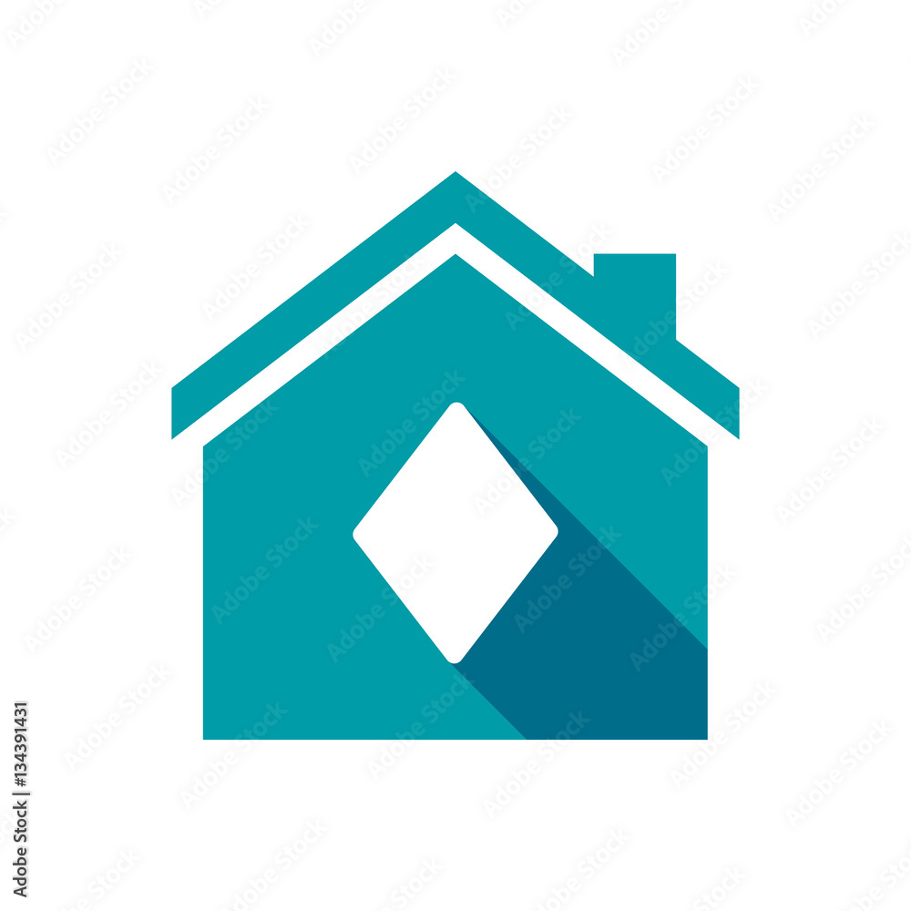 Isolated house with the diamond poker playing card sign Isolated house with the diamond poker playing card sign