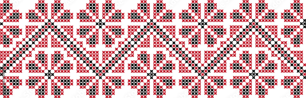 Embroidered cross-national pattern Embroidered cross-national pattern