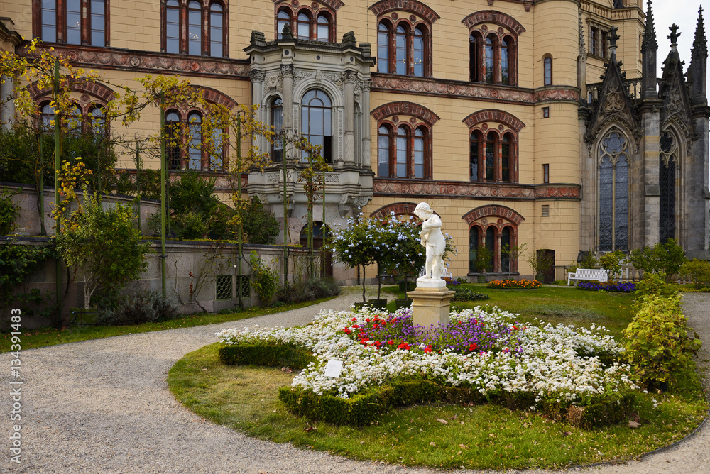 Patio of Schwerin Castle, Germany.