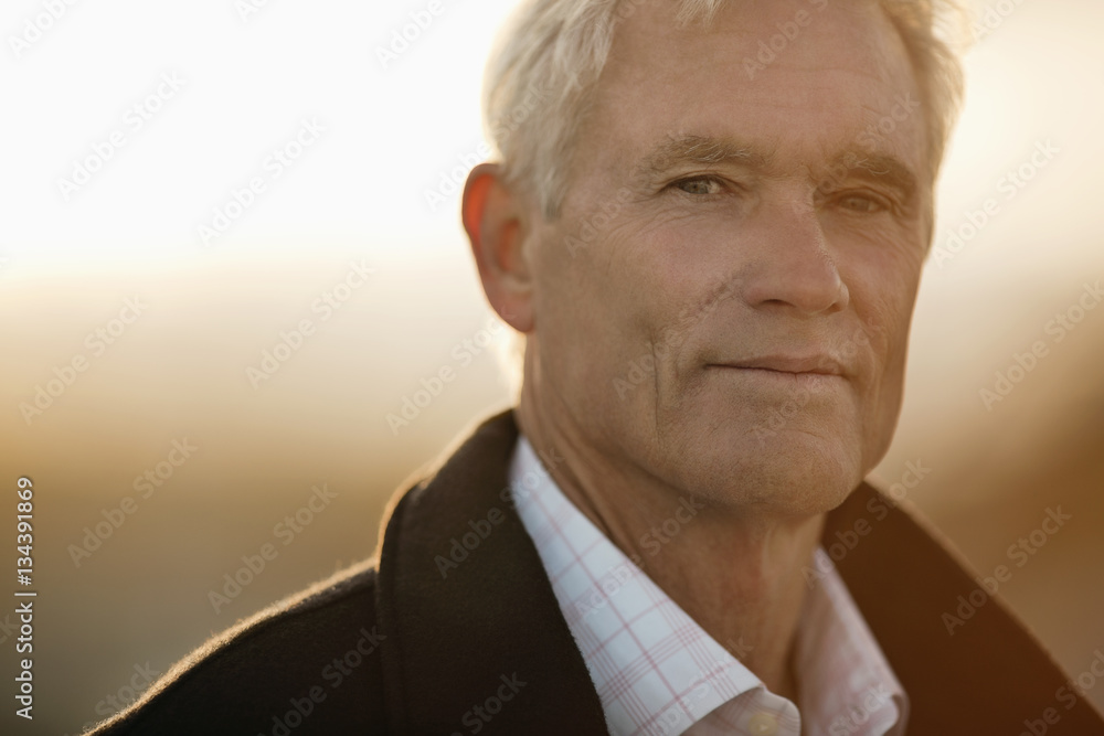 Senior man poses for a portrait. Senior man poses for a portrait.