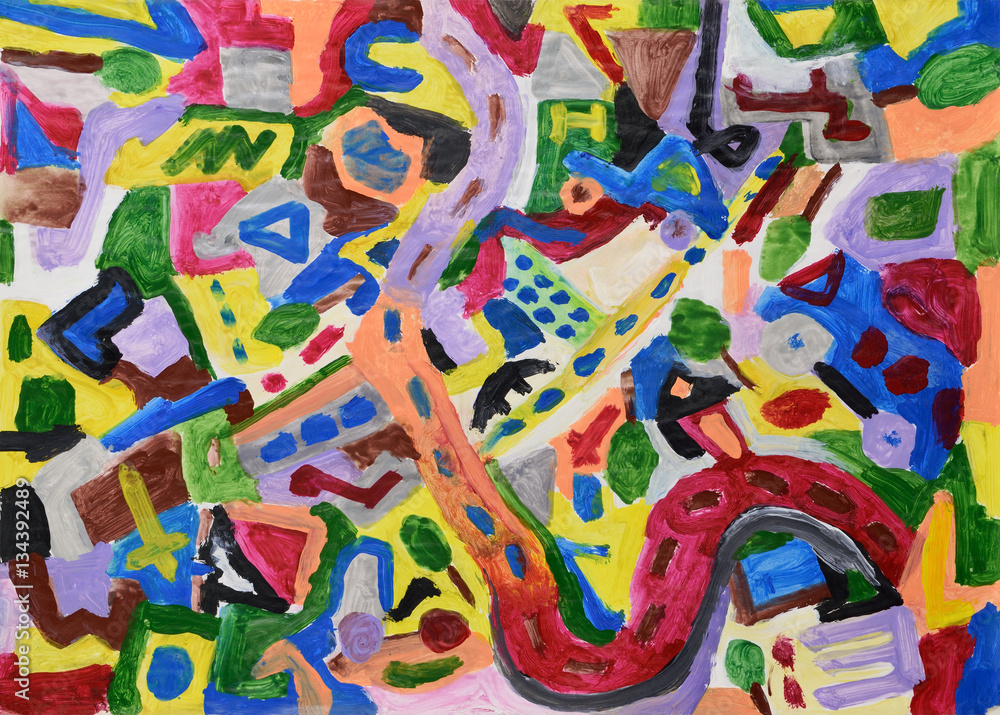 Abstract colorful hand painted background Abstract colorful hand painted background
