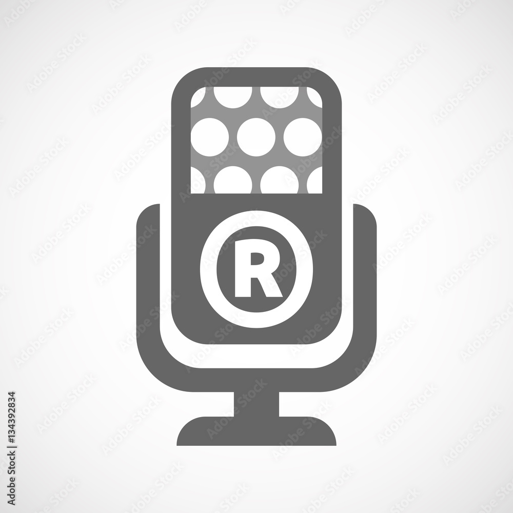 Isolated mic with the registered trademark symbol Isolated mic with the registered trademark symbol