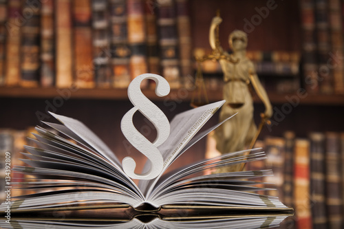 Photography Paragraph and Law books, justice concept, Courtroom