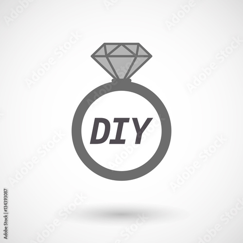 Isolated ring with    the text DIY