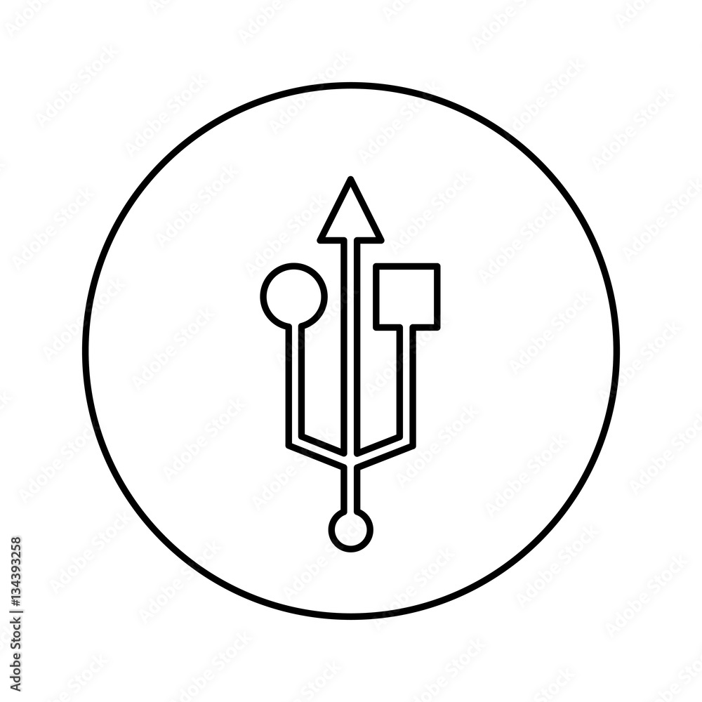 usb symbol isolated icon vector illustration design