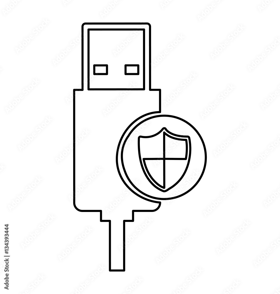 usb cable connection icon vector illustration design usb cable connection icon vector illustration design