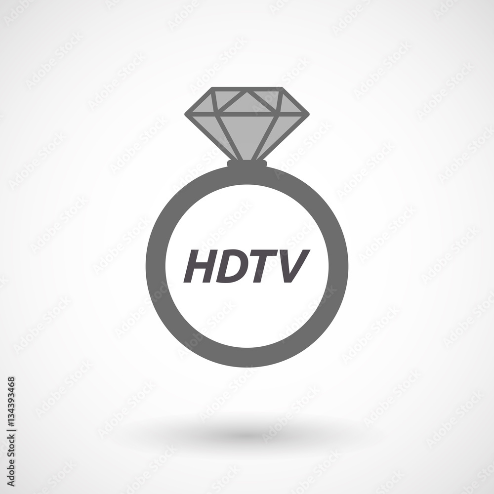 Isolated ring with    the text HDTV