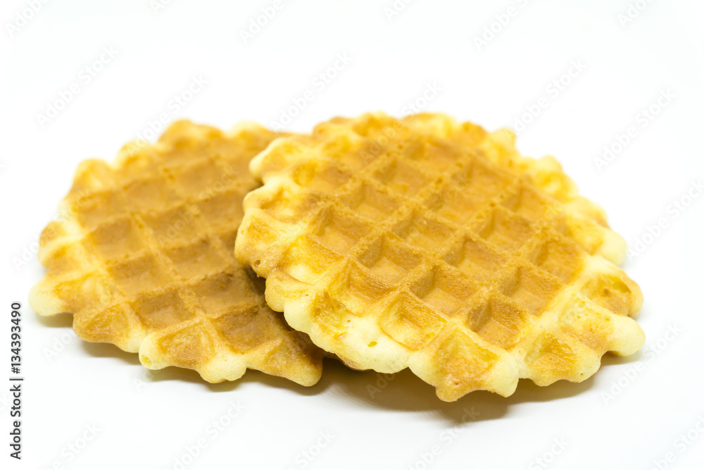 belgian waffles isolated on a white background belgian waffles isolated on a white background
