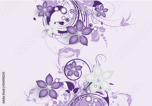 Abstract floral background for design