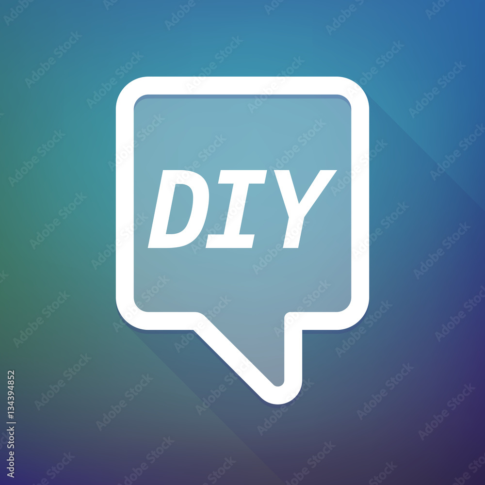 Long shadow tooltip with the text DIY Long shadow tooltip with the text DIY