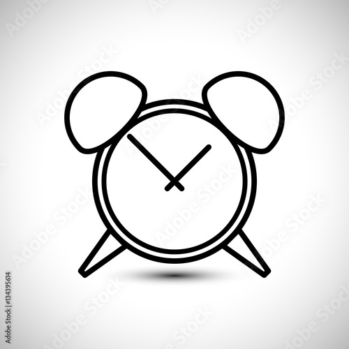 Alarm Clock Icon. Vector Illustration. Time Concept. Watch  Icon photo