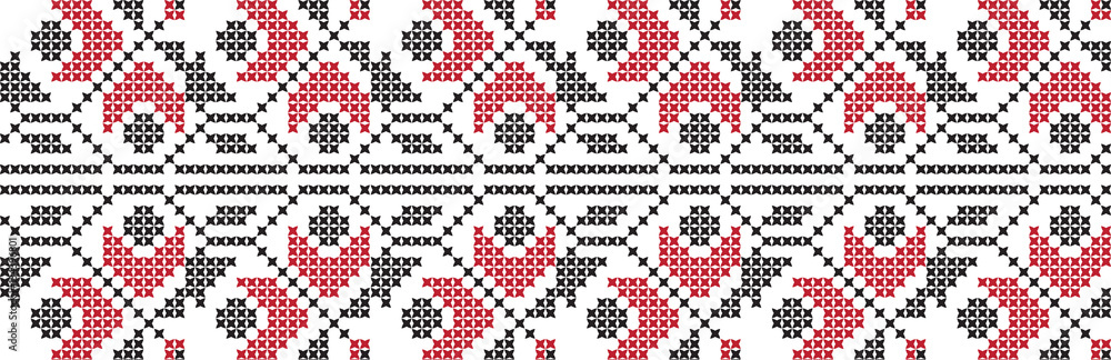 Embroidered cross-national pattern Embroidered cross-national pattern