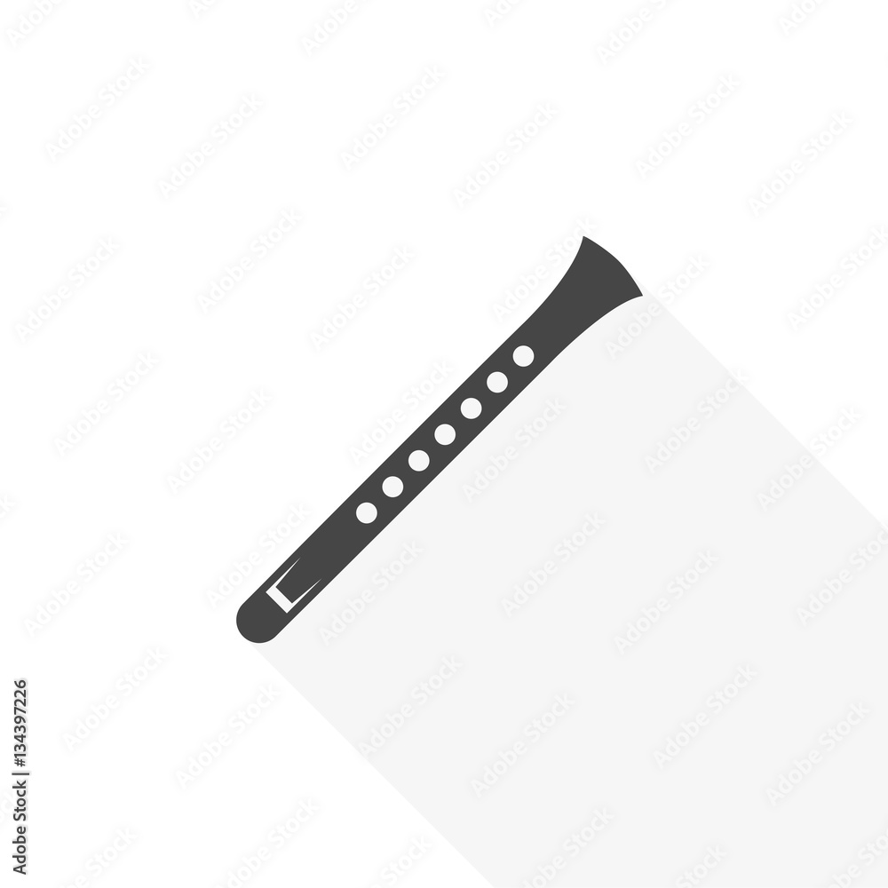 Flute black icon - vector Illustration Flute black icon - vector Illustration