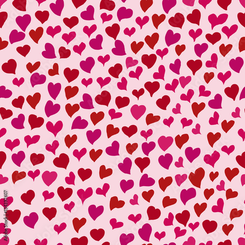 hearts doodle pattern