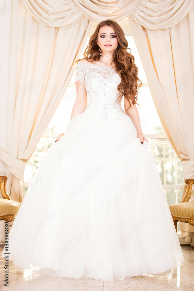 Elegant bride woman posing. Elegant bride woman posing.