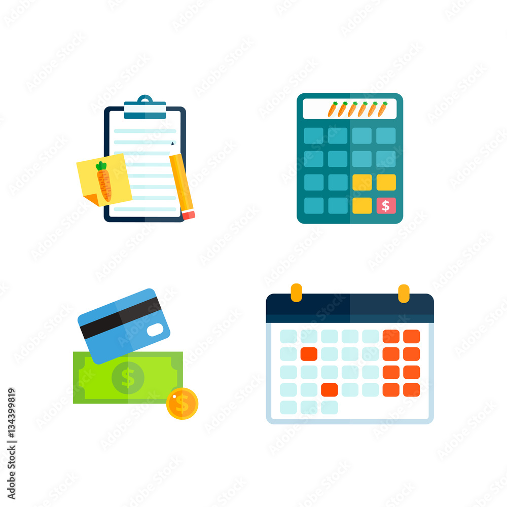 Money icons vector illustration. Money icons vector illustration.