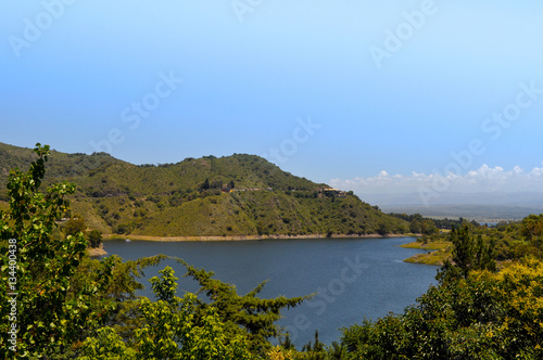 General view of the lake Embalse Dique los Molinos in Cordoba, Argentina