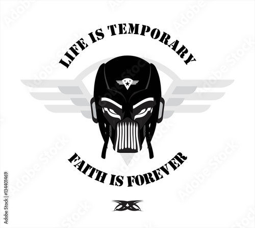 Black Mask. Alien. Rider head. Superhero. Villain