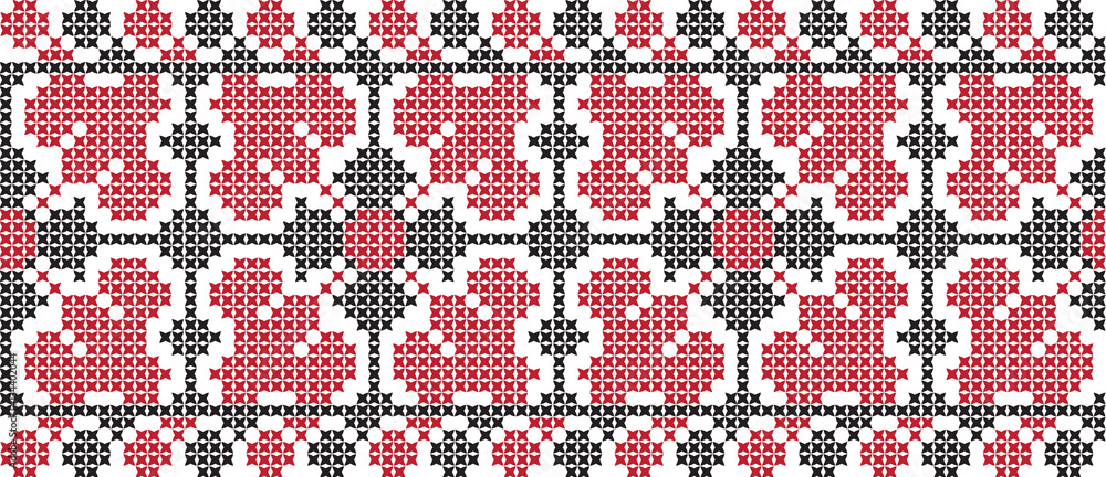 Embroidered cross-national pattern Embroidered cross-national pattern