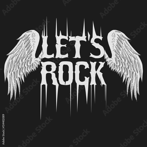 Rock music print