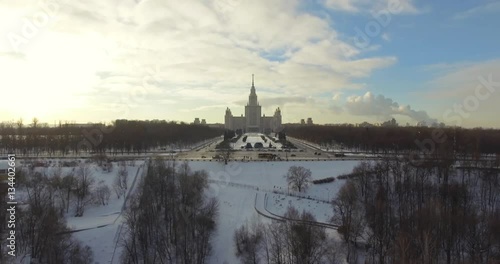 Moscow State University AERIAL winter filming