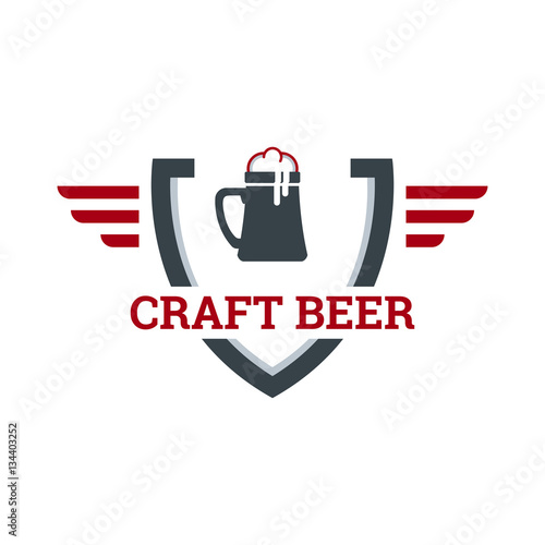 Original vintage retro art badge logo design template for beer house, bar, pub, brewing company, brewery, tavern, taproom, alehouse, beerhouse, dramshop, restaurant