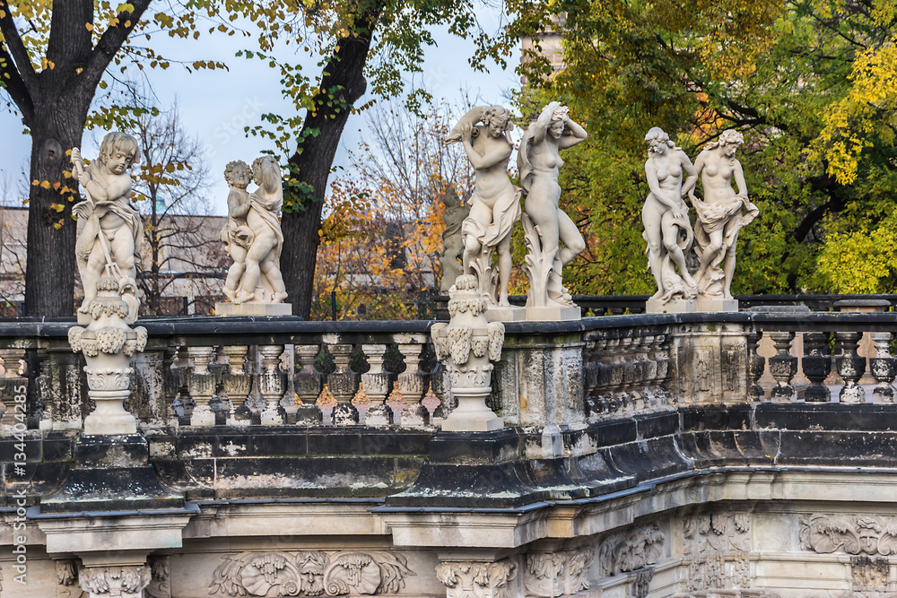 Nymphenbad (Nymph Bath) Sculptures. Zwinger Palace. Dresden.
