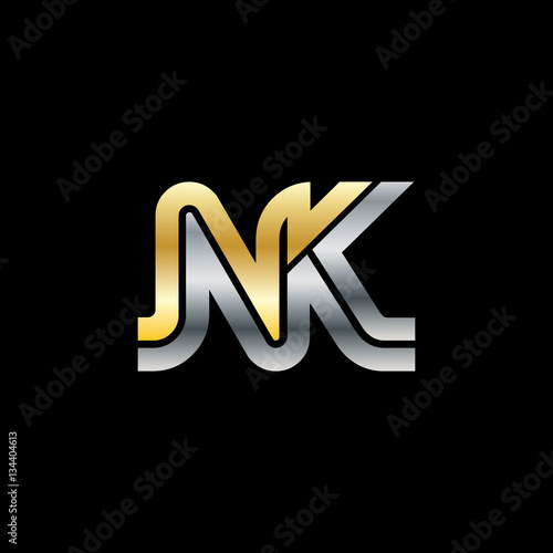 Initial Letter NK Linked Design Logo