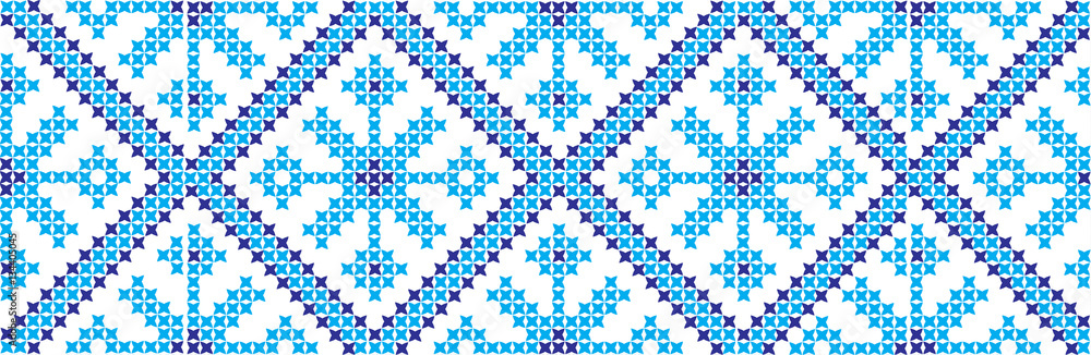 Embroidered cross-national pattern Embroidered cross-national pattern