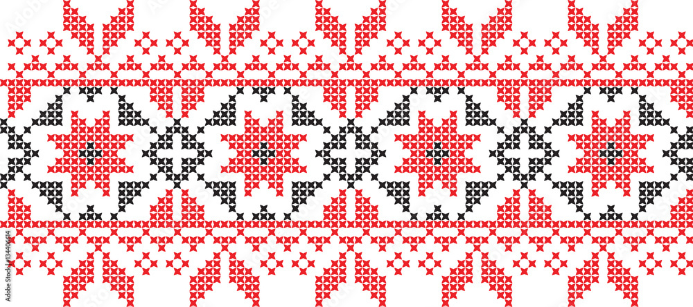 Embroidered cross-national pattern Embroidered cross-national pattern