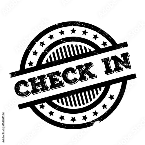 Check-In rubber stamp