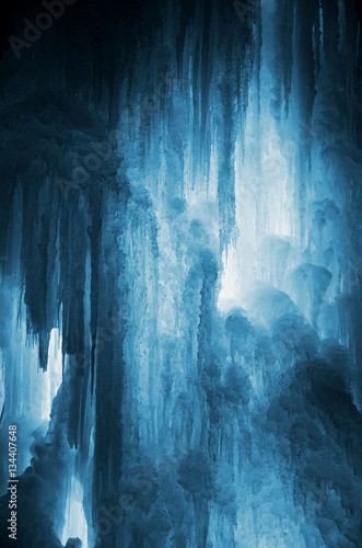 Photo Huge ice icicles