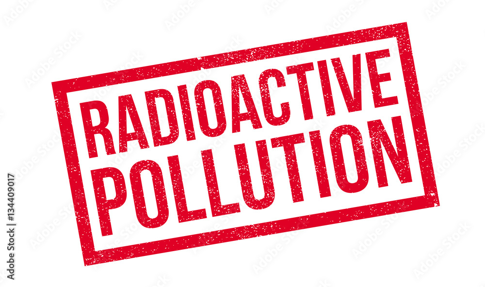 Radioactive Pollution rubber stamp. Grunge design with dust scratches. Effects can be easily removed for a clean, crisp look. Color is easily changed.