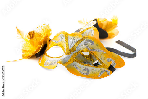 Yellow venetian mask