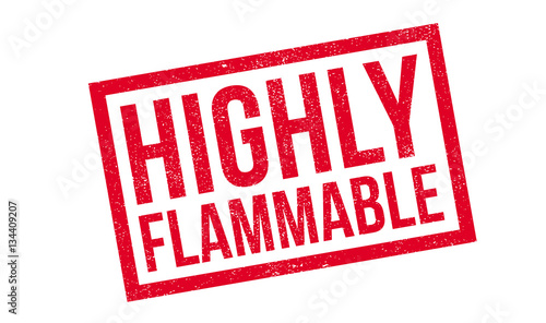 Highly Flammable rubber stamp