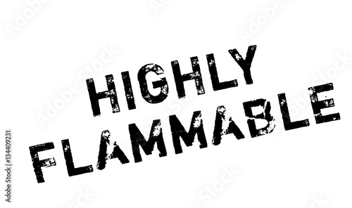 Highly Flammable rubber stamp