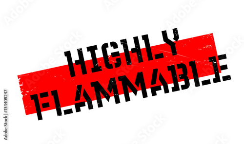 Highly Flammable rubber stamp