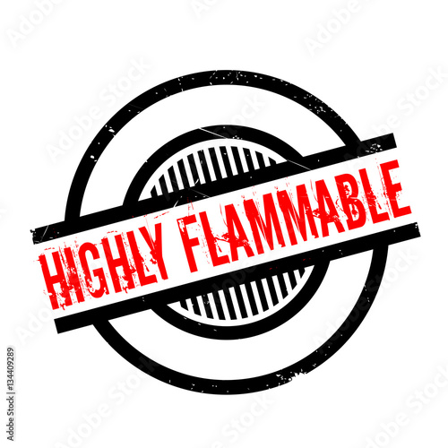 Highly Flammable rubber stamp