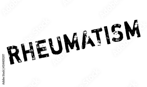 Rheumatism rubber stamp. Grunge design with dust scratches. Effects can be easily removed for a clean, crisp look. Color is easily changed.