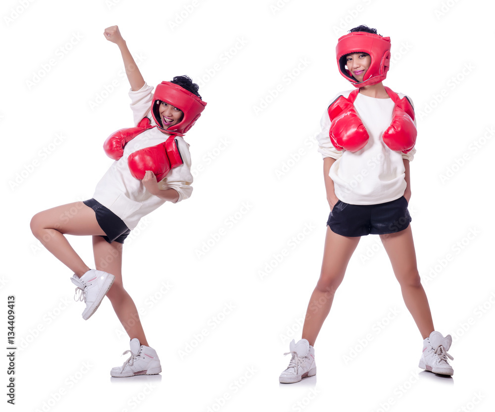Funny boxer isolated on white Funny boxer isolated on white