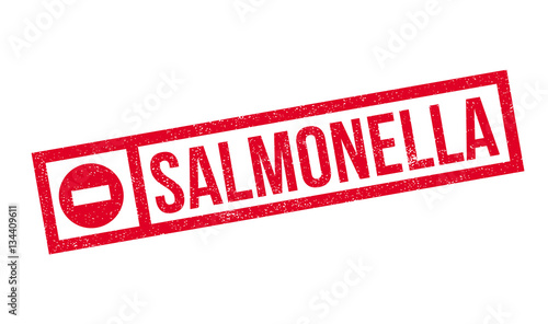 Salmonella rubber stamp. Grunge design with dust scratches. Effects can be easily removed for a clean, crisp look. Color is easily changed.