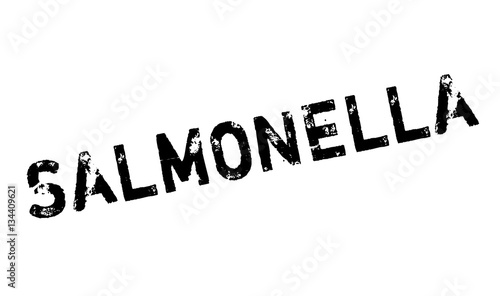Salmonella rubber stamp. Grunge design with dust scratches. Effects can be easily removed for a clean, crisp look. Color is easily changed.