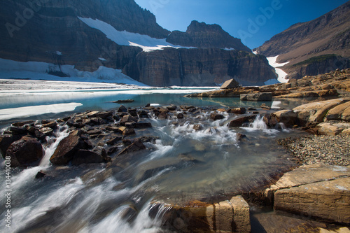 Glacial lake and part of Grinnell Glacier, Glacier National Park, Montana