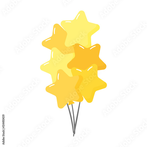 Balloons stars vector set.