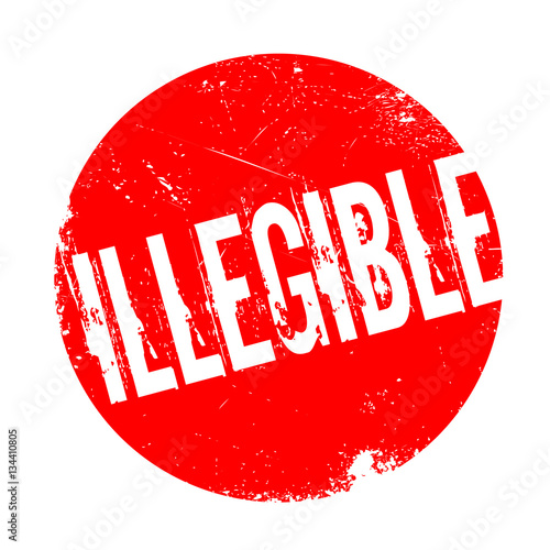 Illegible rubber stamp