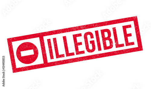 Illegible rubber stamp