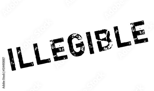 Illegible rubber stamp