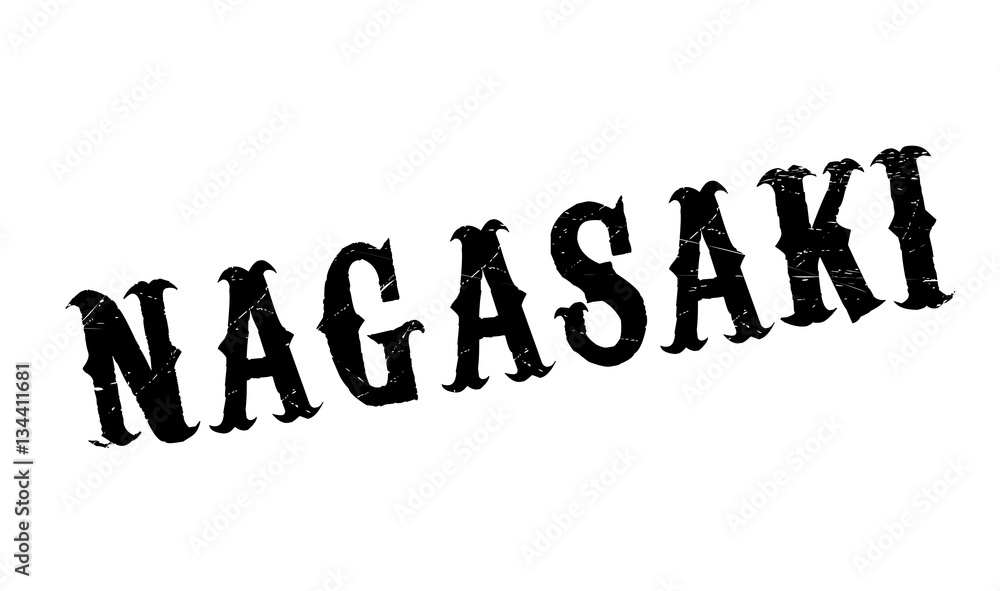 Nagasaki rubber stamp. Grunge design with dust scratches. Effects can be easily removed for a clean, crisp look. Color is easily changed. Nagasaki rubber stamp. Grunge design with dust scratches. Effects can be easily removed for a clean, crisp look. Color is easily changed.