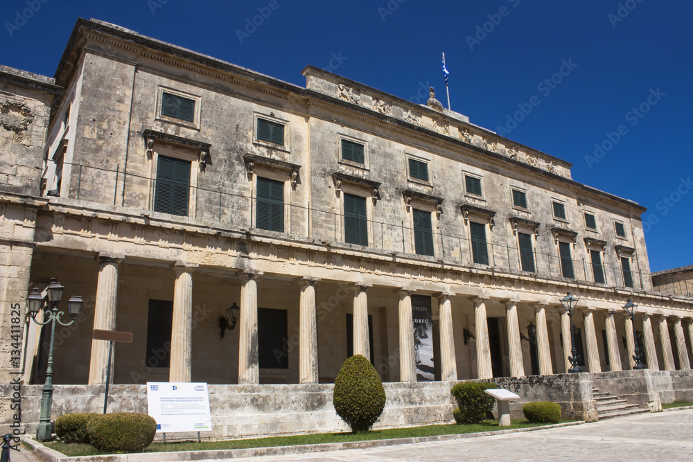 Neoclassical British governor palace in Corfu
