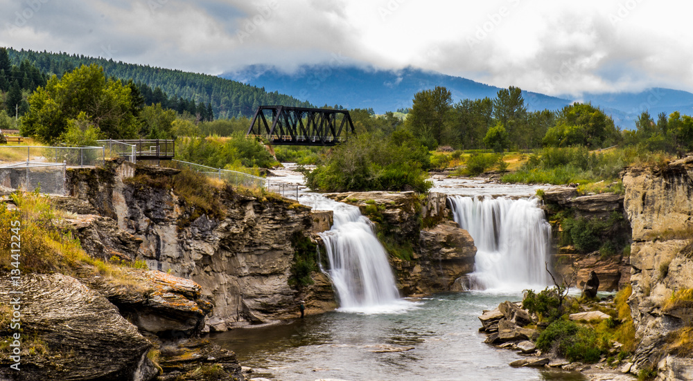 Obraz premium Lundbreck Falls